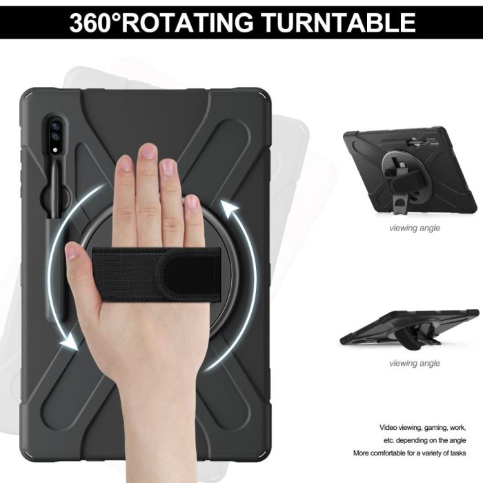 Bild 3,  Galaxy Tab S8 Ultra Skal X-Shape Shockproof Kickstand - Teknikhallen.se