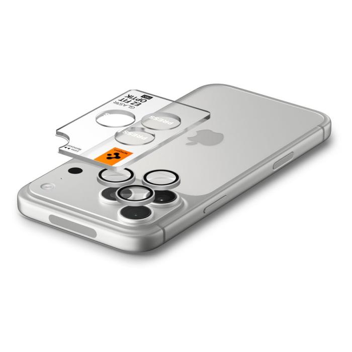 Bild 5, Spigen Spigen iPhone 18 Pro/18 Pro Max 2-PACK Linsskydd Optik Pro GLAS.tR 'Ez Fit' - Teknikhallen.se