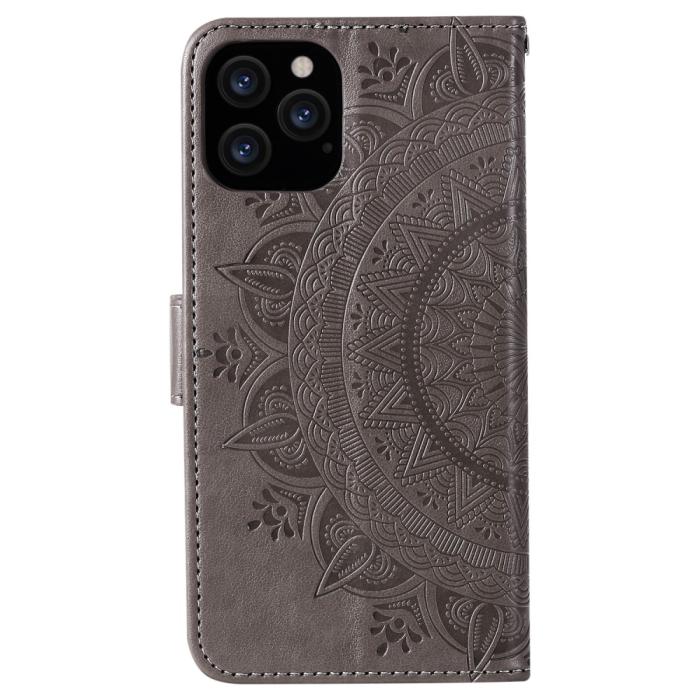 Bild 4,  iPhone 12 / 12 Pro - Mandala Fodral - Grå - Teknikhallen.se