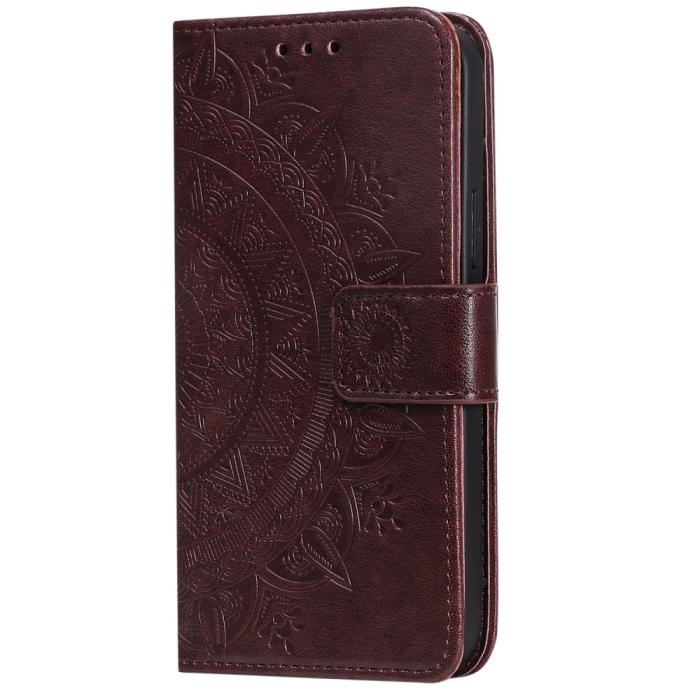 Bild 5,  iPhone 12 / 12 Pro - Mandala Fodral - Brun - Teknikhallen.se