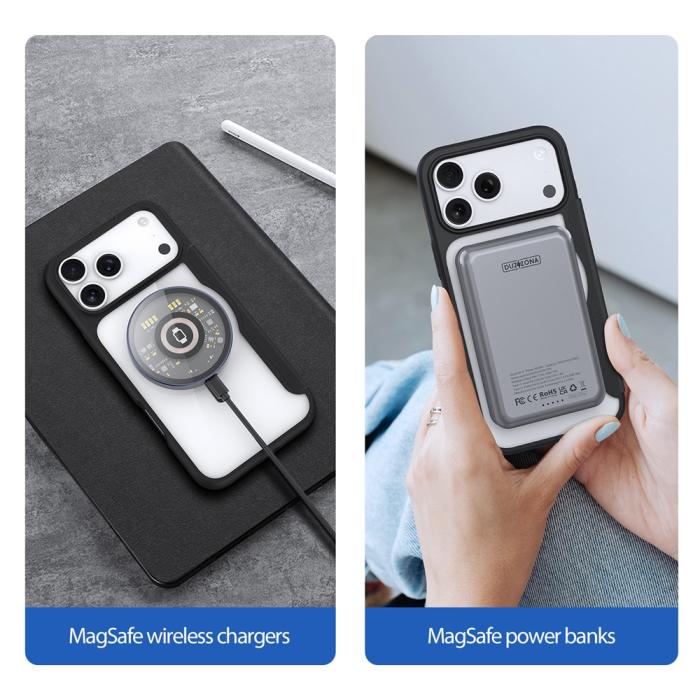 Bild 5, DUX DUCIS DUX DUCIS iPhone 17 Pro Fodral MagSafe Skin X Pro Svart - Teknikhallen.se