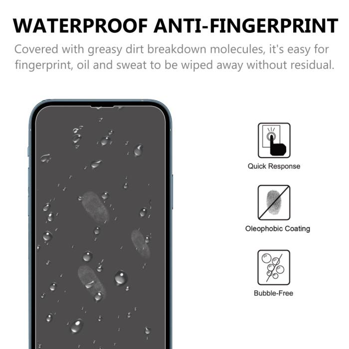 Bild 4,  iPhone 14 / 13 / 13 Pro - 2-PACK Skärmskydd I Härdat Glas - Teknikhallen.se