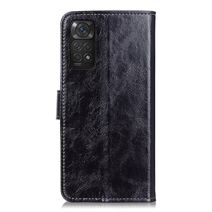 Bild 3,  Xiaomi Redmi Note 11 4G Fodral Crazy Horse Svart - Teknikhallen.se