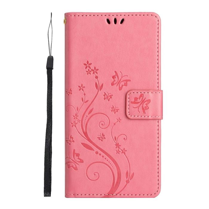 Bild 5,  Samsung Galaxy A27 5G Fodral Blommor/Fjärilar Rosa - Teknikhallen.se