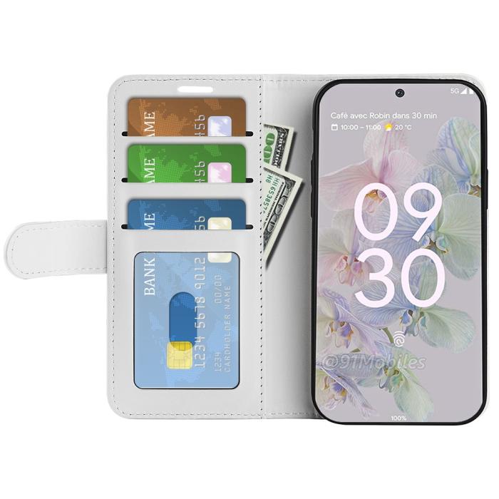 Bild 6,  Google Pixel 6A Fodral Läder Vit - Teknikhallen.se