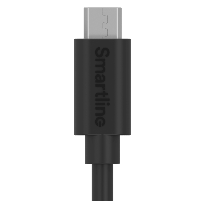 Bild 3, Smartline Smartline 2m Micro USB Laddningskabel Svart - Teknikhallen.se