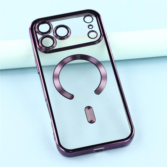 Bild 6,  iPhone 17 Pro Max Skal MagSafe Electroplated TPU Lila - Teknikhallen.se