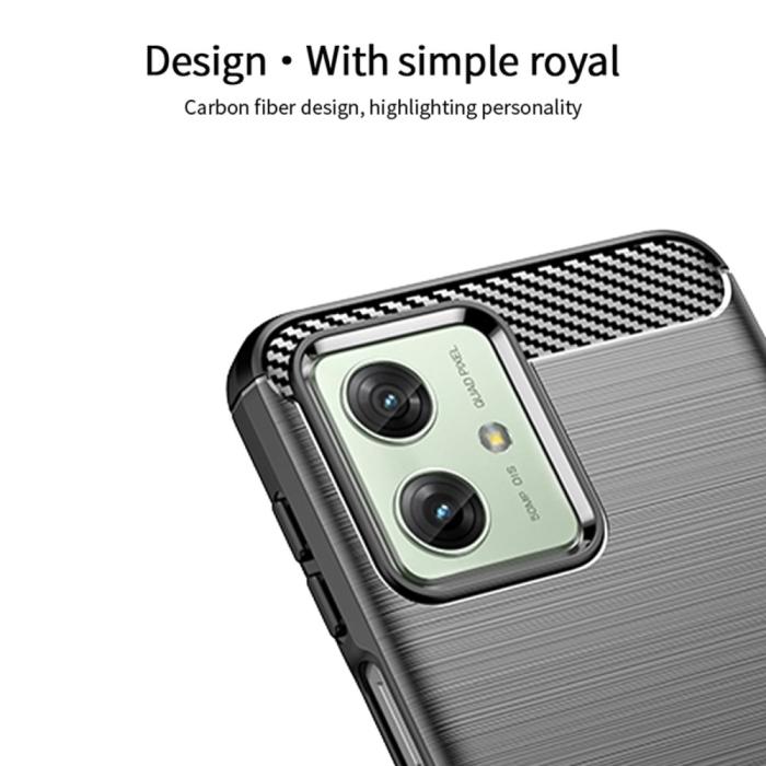 Bild 4, MOFI MOFI Motorola Moto G54 5G Skal Borstad Stål Textur Röd - Teknikhallen.se