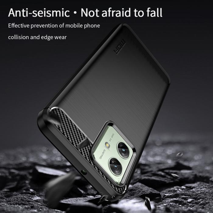 Bild 5, MOFI MOFI Motorola Moto G54 5G Skal Borstad Stål Textur Röd - Teknikhallen.se