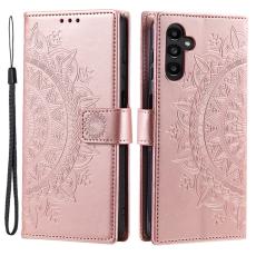  Samsung Galaxy A35 5G Fodral Mandala L&auml;der Ros&eacute;guld - Teknikhallen.se