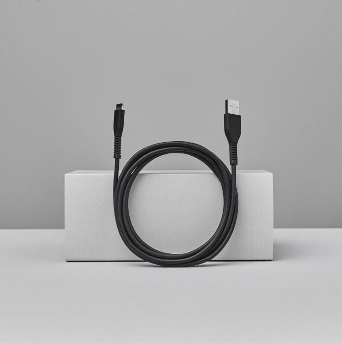 Bild 4, Smartline Smartline 2m 3A USB-C Nylon Laddningskabel Svart - Teknikhallen.se