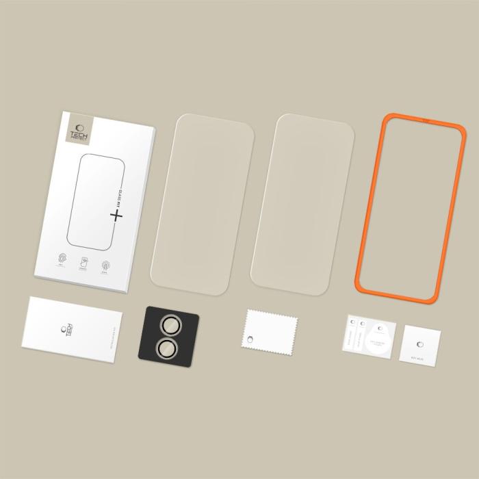 Bild 3, Tech-Protect Tech-Protect iPhone 17 3-PACK Skärmskydd/Linsskydd - Teknikhallen.se