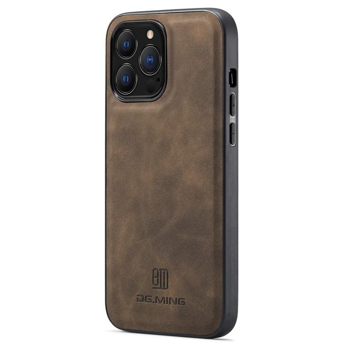 Bild 2, DG.MING DG.MING iPhone 14 Pro Max Skal Läderbelagt Mörk Brun - Teknikhallen.se
