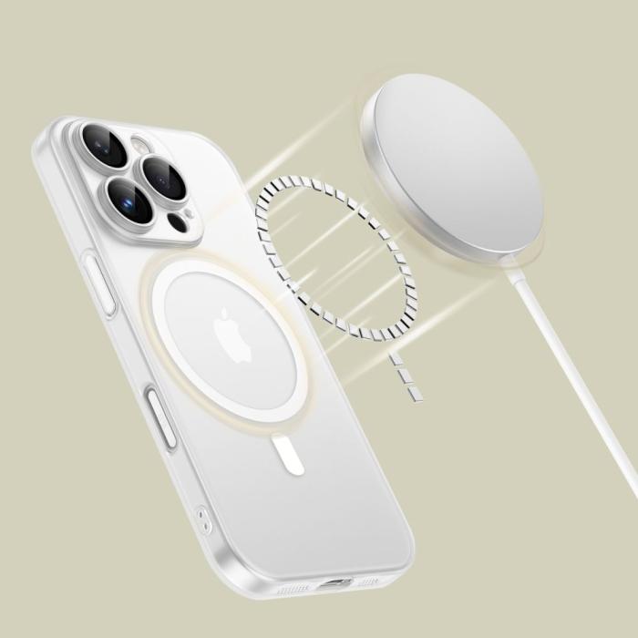 Bild 3, Tech-Protect Tech-Protect iPhone 16 Pro Skal MagSafe MagSlim Matt Vit - Teknikhallen.se