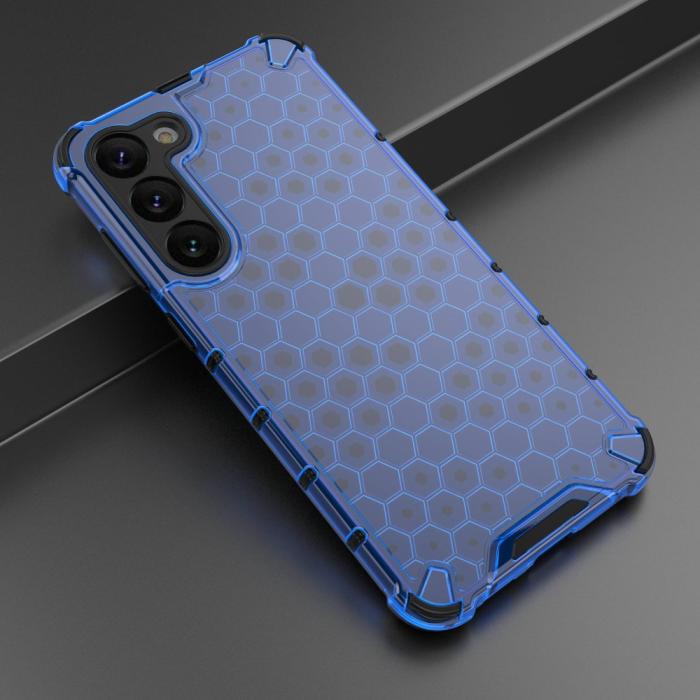 Bild 2,  Samsung Galaxy S23 Plus Skal Honeycomb Hybrid Blå - Teknikhallen.se