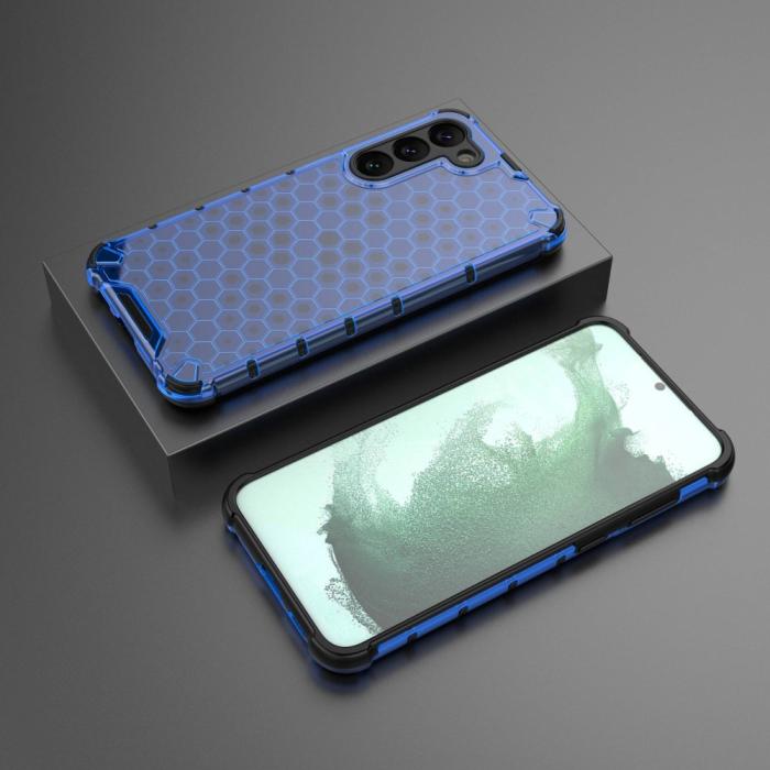 Bild 3,  Samsung Galaxy S23 Plus Skal Honeycomb Hybrid Blå - Teknikhallen.se