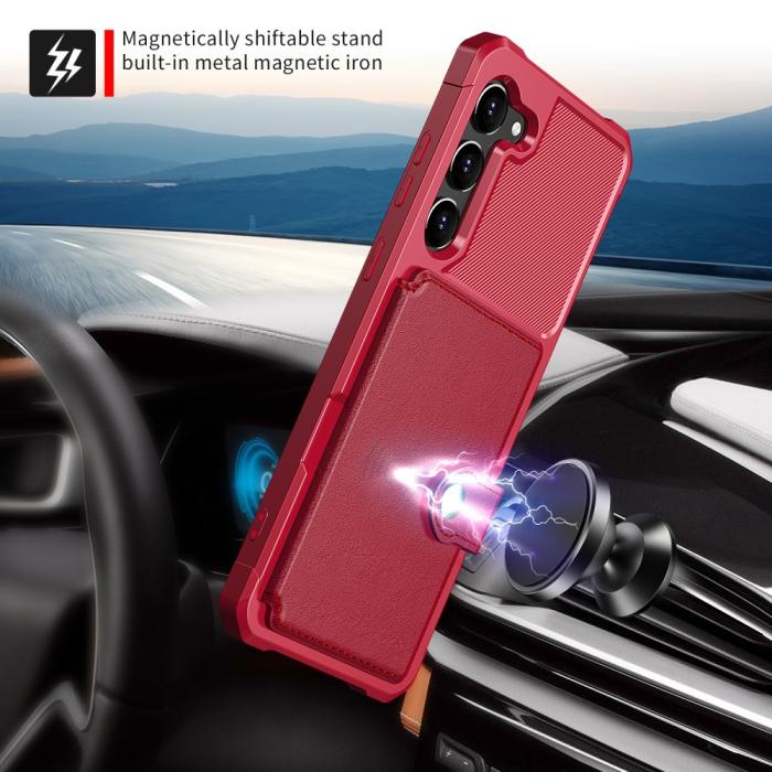 Bild 6,  Samsung Galaxy S23 Plus Skal Med Plånbok Röd - Teknikhallen.se