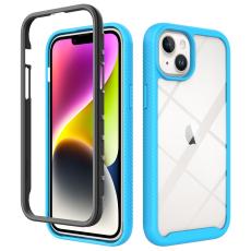  iPhone 15 Plus Skal Shockproof Med Frontram Ljus Bl&aring; - Teknikhallen.se