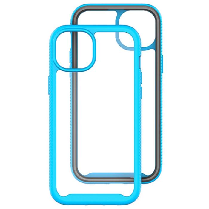 Bild 2,  iPhone 15 Plus Skal Shockproof Med Frontram Ljus Blå - Teknikhallen.se