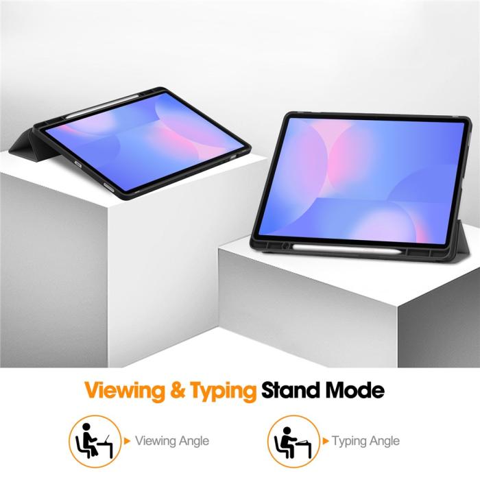 Bild 3,  Samsung Galaxy Tab S10 FE Plus Fodral Tri-Fold Pennhållare - Teknikhallen.se