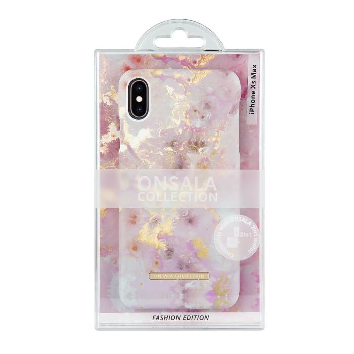 Bild 2, Onsala ONSALA iPhone XS Max Mobilskal Soft RoseGold Marble - Teknikhallen.se