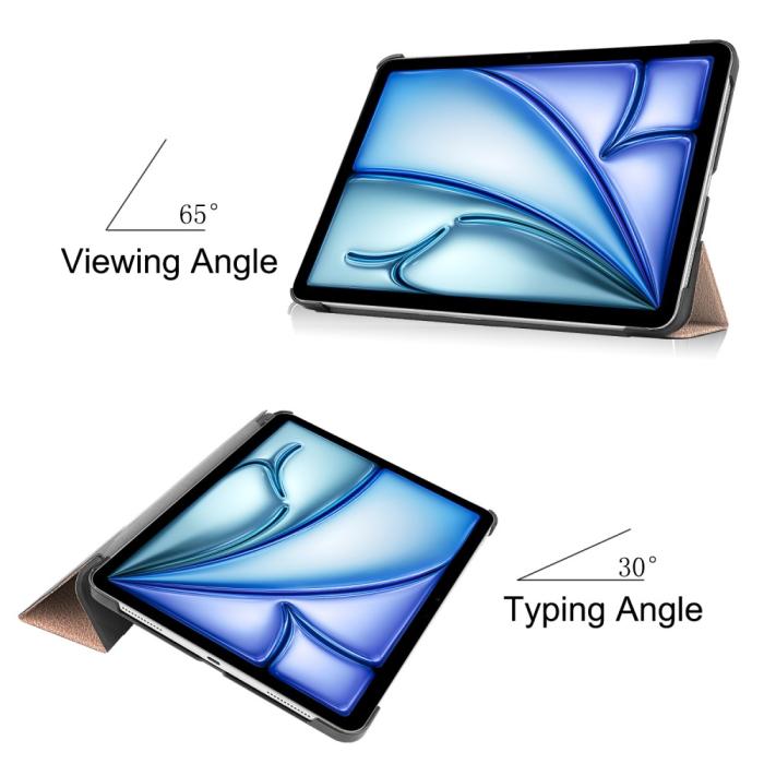 Bild 5,  iPad Air 13 2026-2024 Fodral Tri-Fold Roséguld - Teknikhallen.se