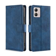  Motorola Moto G13 / G23 / G53 5G Fodral Krokodil Textur Bl&aring; - Teknikhallen.se