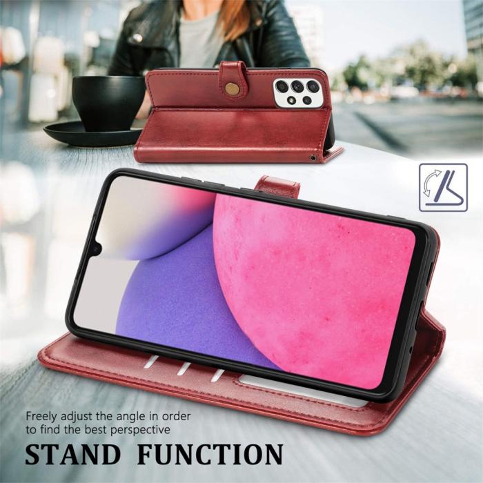 Bild 4,  Samsung Galaxy A23 5G Fodral PU Läder Röd - Teknikhallen.se