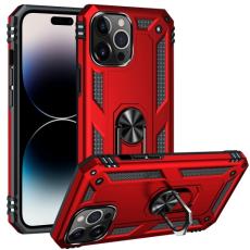  iPhone 14 Pro Max Skal Shockproof Hybrid Ring R&ouml;d - Teknikhallen.se