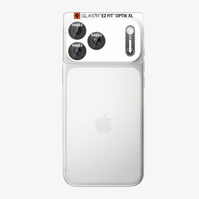 Bild 2, Spigen Spigen iPhone 18 Pro Max Linsskydd Optik Pro XL GLAS.tR 'Ez Fit' - Teknikhallen.se