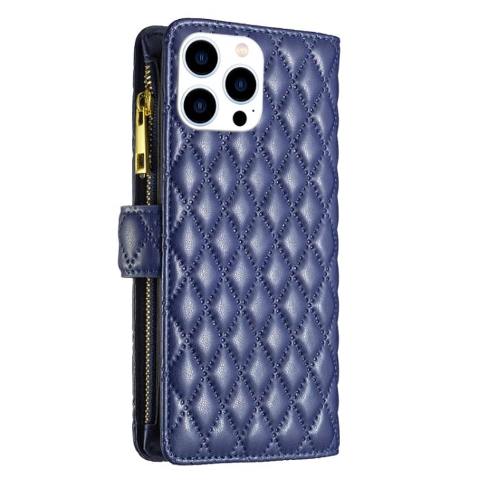 Bild 3, BINFEN BINFEN iPhone 15 Pro Fodral Diamond Multifunktionell Blå - Teknikhallen.se