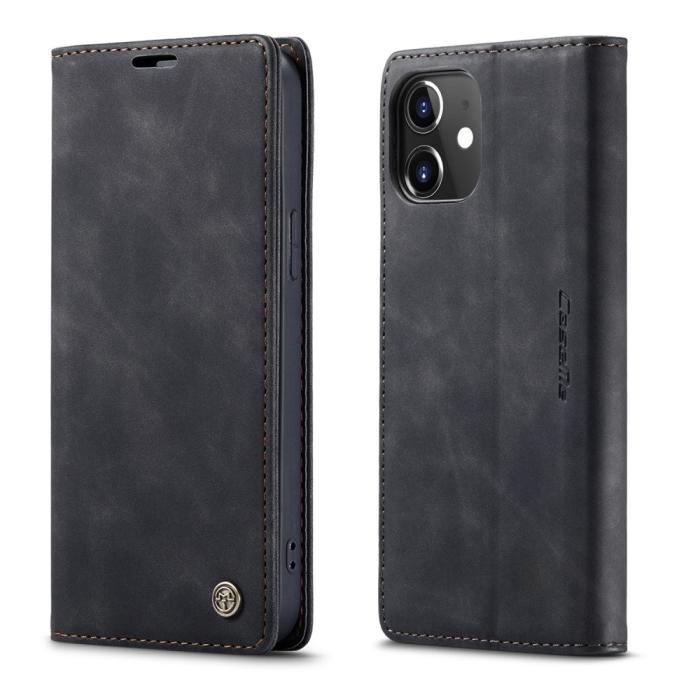 Bild 2, CASEME iPhone 12 / 12 Pro - CASEME Vintage Fodral - Svart - Teknikhallen.se