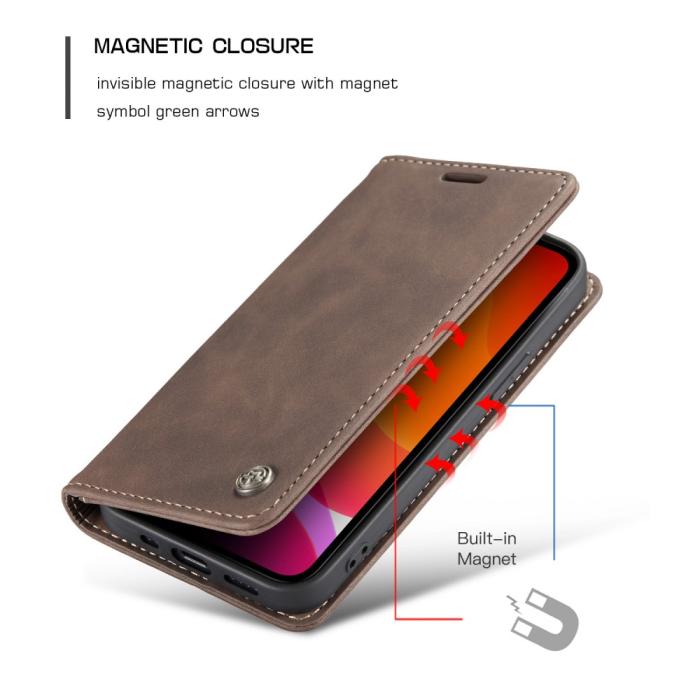 Bild 3, CASEME iPhone 12 / 12 Pro - CASEME Vintage Fodral - Brun - Teknikhallen.se