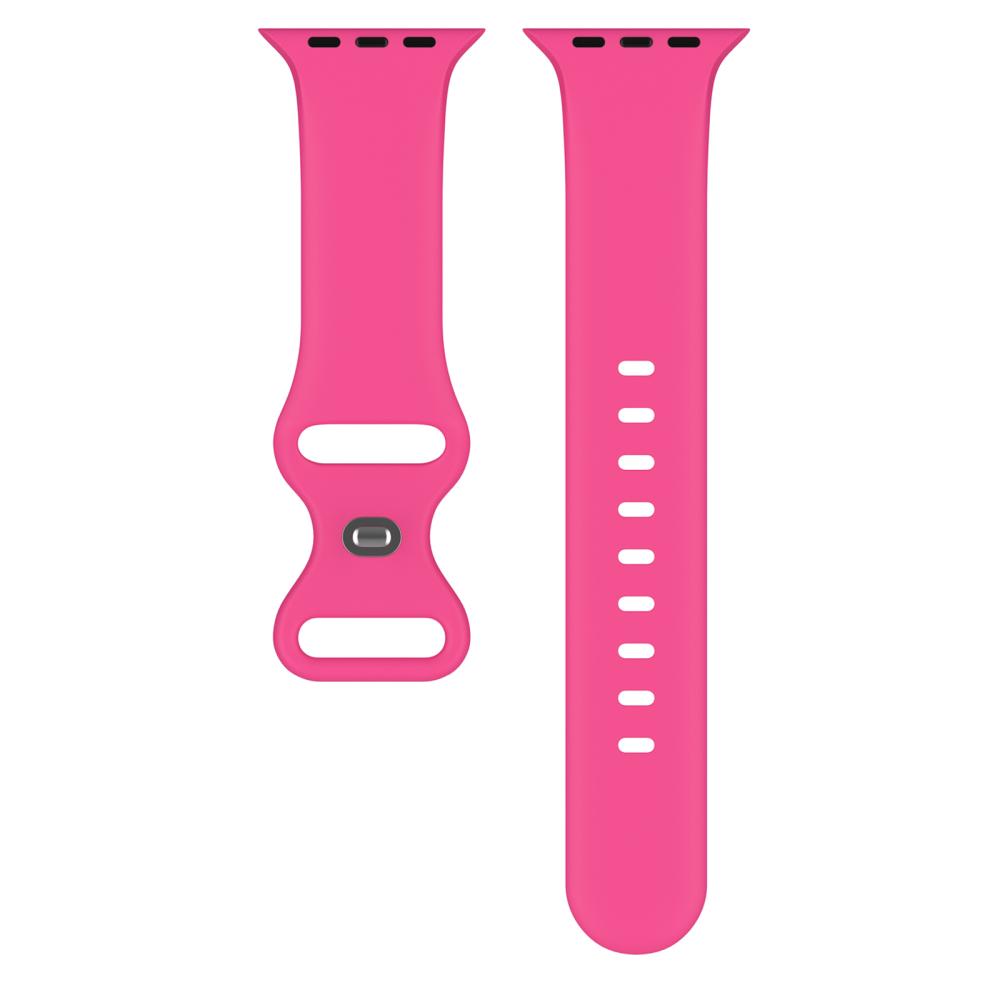 ColorPop Silikon Armband Butterfly Apple Watch 42/44/45/49 mm (M/L) Hot Pink - Teknikhallen.se