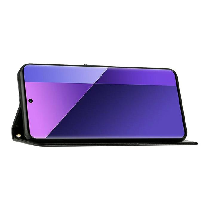 Bild 3,  Samsung Galaxy A27 5G Fodral Blommor/Fjärilar Svart - Teknikhallen.se