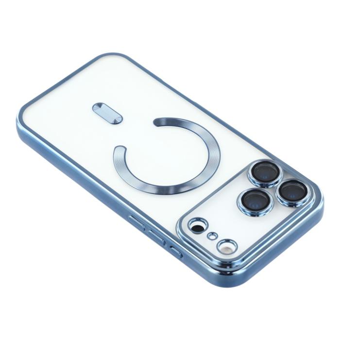 Bild 5,  iPhone 17 Pro Max Skal MagSafe Electroplated TPU Blå - Teknikhallen.se
