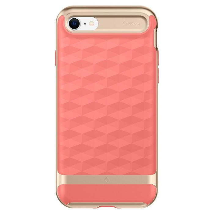 Bild 2, Spigen Spigen Caseology iPhone 7/8/SE Skal Parallax Coral Pink - Teknikhallen.se