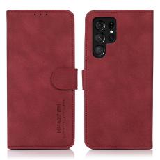 KHAZNEH KHAZNEH Samsung Galaxy S22 Ultra Fodral Retro L&auml;der R&ouml;d - Teknikhallen.se