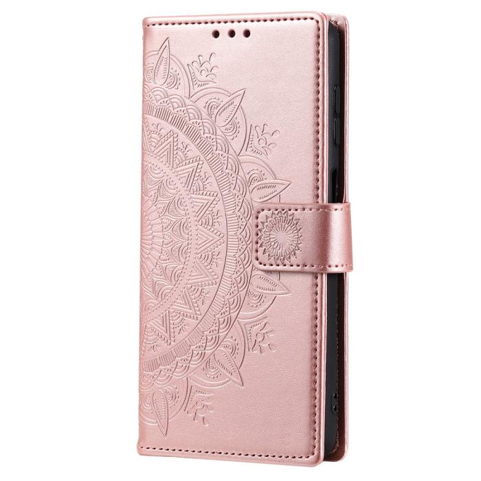 Bild 5,  Samsung Galaxy A35 5G Fodral Mandala Läder Roséguld - Teknikhallen.se