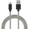 Smartline Smartline 2m 3A USB-C Fuzzy Laddningskabel Grå - Teknikhallen.se