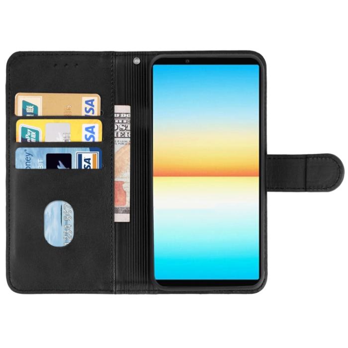 Bild 3,  Sony Xperia 10 IV Fodral Solid Läder Svart - Teknikhallen.se