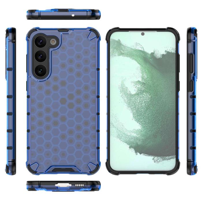 Bild 4,  Samsung Galaxy S23 Plus Skal Honeycomb Hybrid Blå - Teknikhallen.se