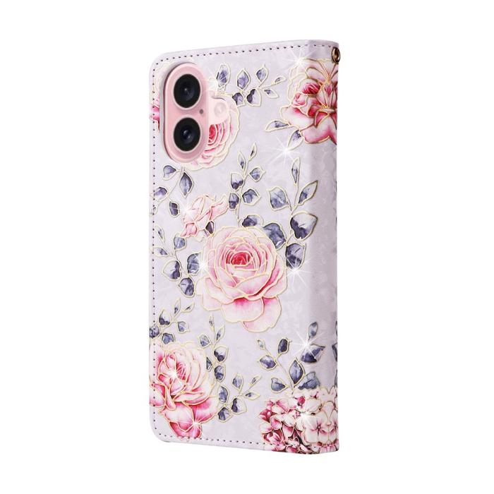 Bild 6,  iPhone 17 Fodral RFID Läder Rosa Blommor - Teknikhallen.se