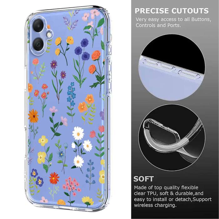 Bild 6,  Samsung Galaxy A07 4G Skal Med Tryck Blommor - Teknikhallen.se