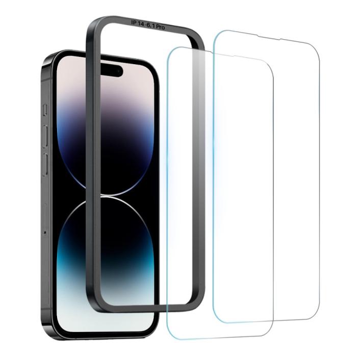 Bild 2, NORTHJO NORTHJO iPhone 14 Pro Skärmskydd 2-PACK Härdat Glas - Teknikhallen.se