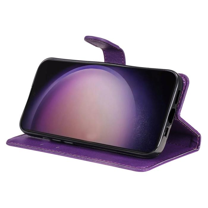 Bild 3,  Samsung Galaxy S24 Ultra Fodral Solid Läder Lila - Teknikhallen.se
