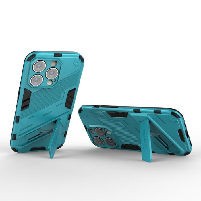 Bild 4,  iPhone 14 Pro Skal Hybrid Med Kickstand Blå - Teknikhallen.se