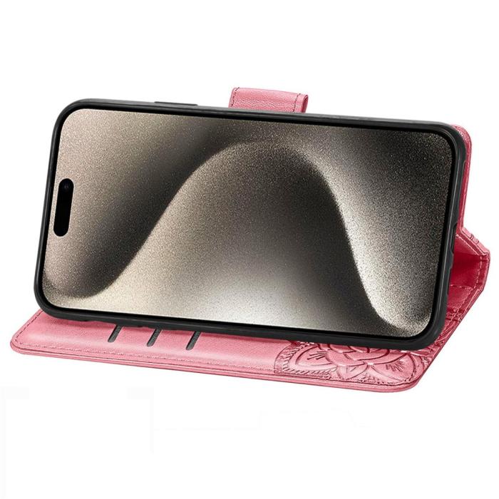 Bild 3,  iPhone 16 Pro Max Fodral Med Fjäril Tryck Rosa - Teknikhallen.se