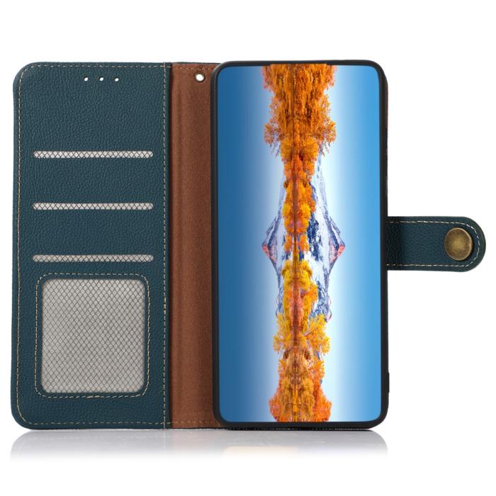 Bild 4, KHAZNEH KHAZNEH Galaxy S24 Fodral RFID Äkta Läder Grön - Teknikhallen.se