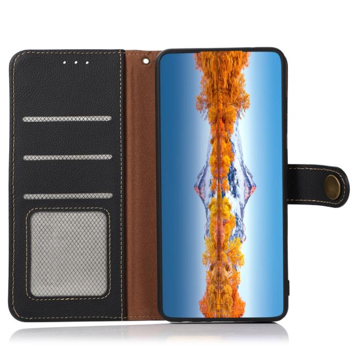 Bild 3, KHAZNEH KHAZNEH Sony Xperia 10 V Fodral RFID Äkta Läder Svart - Teknikhallen.se